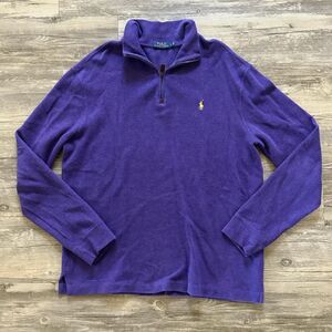 Polo Ralph Lauren 1/4 Zip Small Pony Sweater Size Large